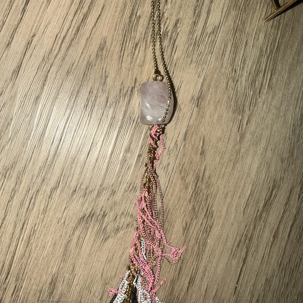 ⭐️Boho Necklace with‎ Pink and Gold Accents⭐️